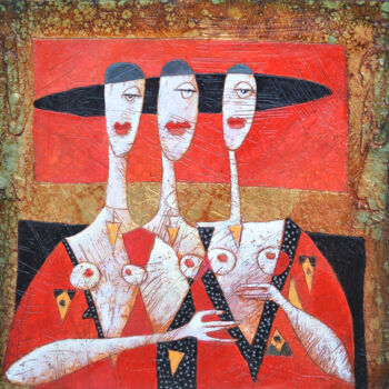 Painting titled "az-055-50x50-1.jpg" by Franco Anselmi, Original Artwork