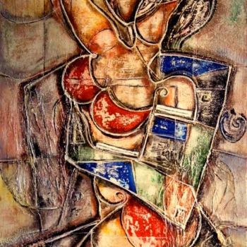 「Les amoureux」というタイトルの絵画 Sylvie Oliveriによって, オリジナルのアートワーク, エアブラシ