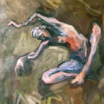 「Invocation」というタイトルの絵画 Sandrine Welyによって, オリジナルのアートワーク, オイル