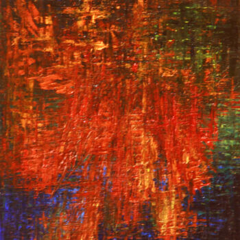 Peinture intitulée "Méphistophélès" par Monique Vivian, Œuvre d'art originale, Huile