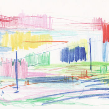Σχέδιο με τίτλο "paysage-4.jpg" από Bob Clement, Αυθεντικά έργα τέχνης