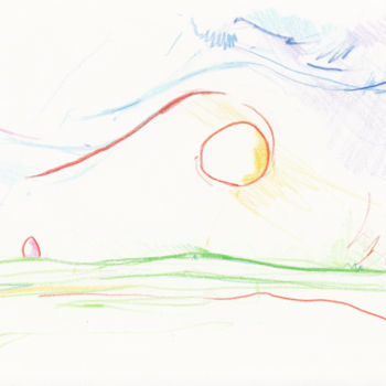 Σχέδιο με τίτλο "paysage-2.jpg" από Bob Clement, Αυθεντικά έργα τέχνης