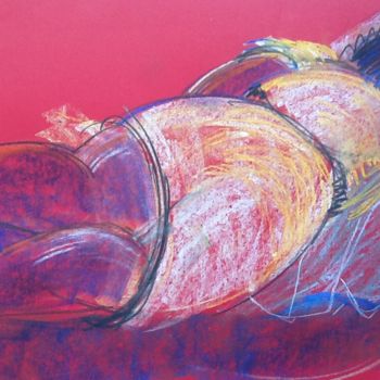 Disegno intitolato "Lola 4." da Hilary Mullany, Opera d'arte originale, Pastello