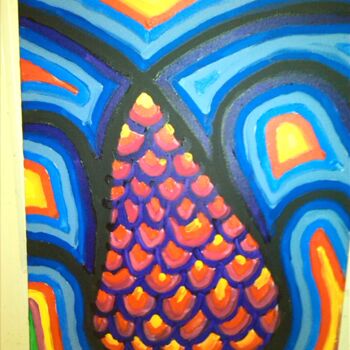 Painting titled "Zapfen" by Remus Besca, Original Artwork
