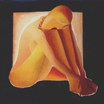 Malerei mit dem Titel "Solitude" von Aijaz Qaisar, Original-Kunstwerk
