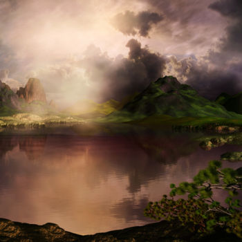 Digital Arts titled "lucid path the sile…" by Angel Estevez, Original Artwork, 3D Modeling