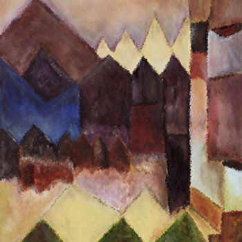 Digital Arts titled "houses" by Angel Estevez, Original Artwork, Digital Painting