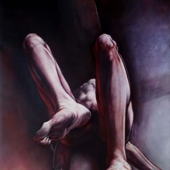 Malerei mit dem Titel "FIGURATION CHRISTIQ…" von Claude Duvauchelle, Original-Kunstwerk, Acryl Auf Keilrahmen aus Holz monti…
