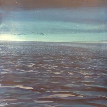 Painting titled "Birds and Sea Early…" by Sebastian Olivier Burckhardt, Original Artwork, Acrylic