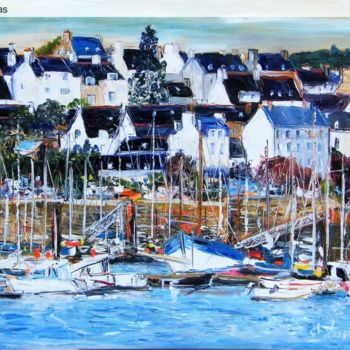 Painting titled "A tribord" by Christian Laspoujas, Original Artwork, Oil