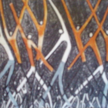 Drawing titled "ibiza" by Michael Fitzgerald, Original Artwork, Ballpoint pen