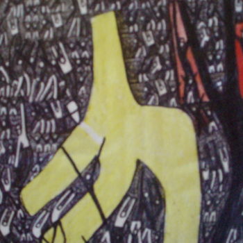 Drawing titled "northern soul 6" by Michael Fitzgerald, Original Artwork, Ballpoint pen