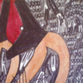 Drawing titled "soul boys 16" by Michael Fitzgerald, Original Artwork, Ballpoint pen