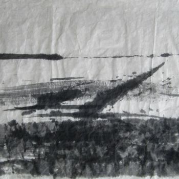 Malerei mit dem Titel "Fjord Norköping" von Sebastian Olivier Burckhardt, Original-Kunstwerk, Aquarell