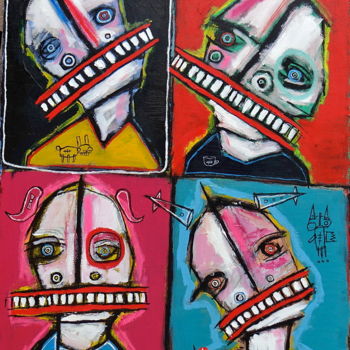 Peinture intitulée "Looking" par Matt Sesow, Œuvre d'art originale, Acrylique