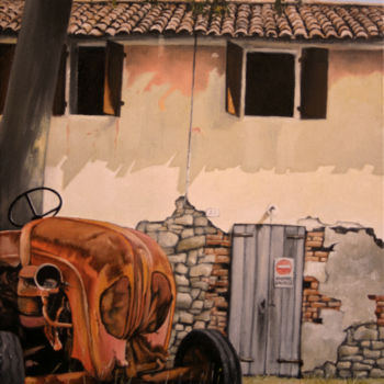 Peinture intitulée "Le temps qui passe" par Elisabeth Begot, Œuvre d'art originale, Huile