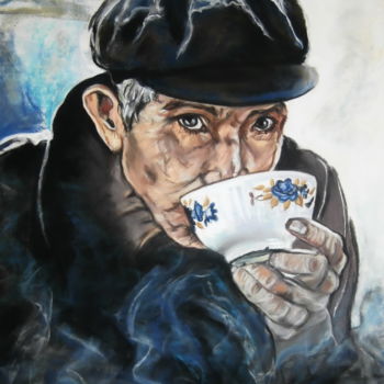 Drawing titled "CHARLIE, le sans-lo…" by Catherine Wernette, Original Artwork, Pastel