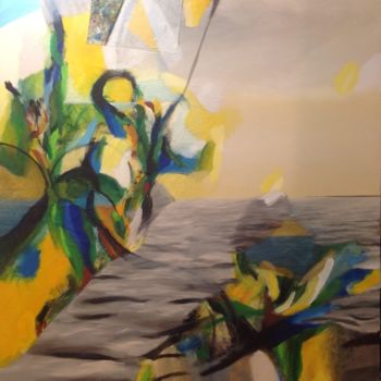 Malerei mit dem Titel "Meer und Fauna" von Sebastian Olivier Burckhardt, Original-Kunstwerk, Acryl