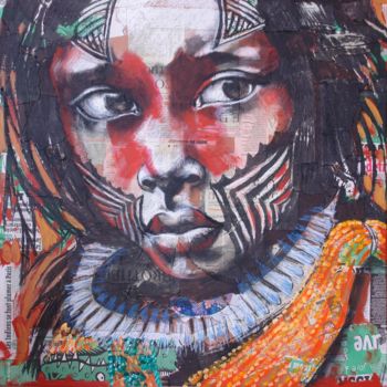 Peinture intitulée "Indien Waï Waï" par Hélène Py, Œuvre d'art originale, Acrylique