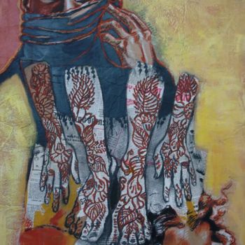 Peinture intitulée "V comme Voyager" par Hélène Py, Œuvre d'art originale, Acrylique