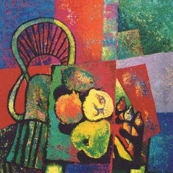 Painting titled "Coing-de-mer" by Hélène Py, Original Artwork, Acrylic