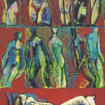 Peinture intitulée "Patrimoine féminin" par Hélène Py, Œuvre d'art originale, Acrylique