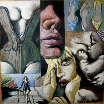 Peinture intitulée "Elle revient de la…" par Hélène Py, Œuvre d'art originale, Acrylique