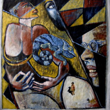 Peinture intitulée "Annonciation" par Hélène Py, Œuvre d'art originale, Acrylique