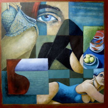 Peinture intitulée "Courbes" par Hélène Py, Œuvre d'art originale, Acrylique