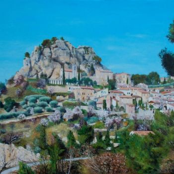 Peinture intitulée "La Roque Alric" par Pascale Harnisch, Œuvre d'art originale, Huile