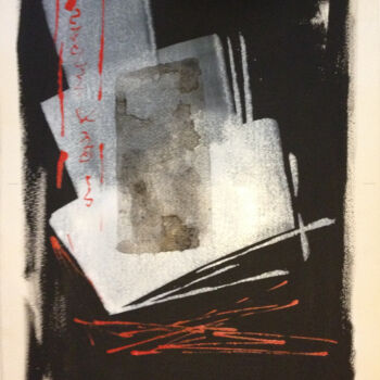 Desenho intitulada "Le tonnerre est sur…" por Anne-Michelle Vrillet (Mina), Obras de arte originais, Tinta