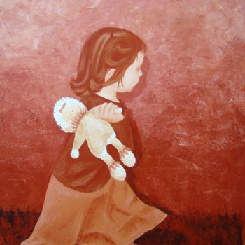 Ζωγραφική με τίτλο "d-un-pas-sur-acryli…" από Stephanie Ledroit, Αυθεντικά έργα τέχνης, Ακρυλικό