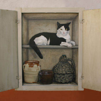 Peinture intitulée "Au placard" par Elisabeth Begot, Œuvre d'art originale, Acrylique