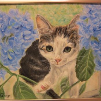 Painting titled "Tittut" by Anna-Lena Borg, Original Artwork, Oil