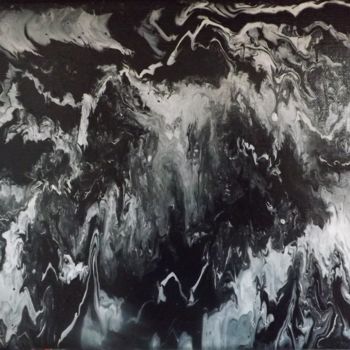 Painting titled "Nuages" by Mitty, Original Artwork, Acrylic