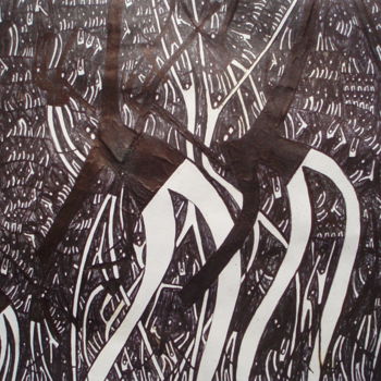 Drawing titled "Ibiza" by Michael Fitzgerald, Original Artwork, Ink