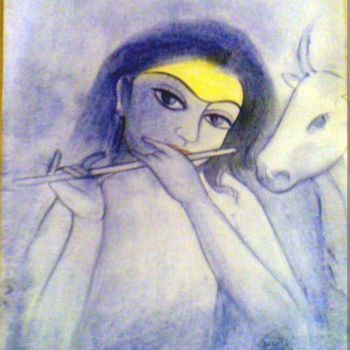 제목이 "KRISHNA"인 그림 Suddha Sama로, 원작