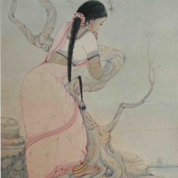 Painting titled "DEPTH" by Suddha Sama, Original Artwork, Watercolor
