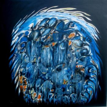 Painting titled "BLUE" by Suddha Sama, Original Artwork, Oil