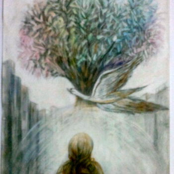 Drawing titled "TREE OF WISDOM" by Suddha Sama, Original Artwork, Pencil