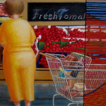 Painting titled "Ausschnitt Fresh To…" by Sebastian Olivier Burckhardt, Original Artwork, Acrylic