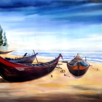 제목이 "Fishing Boats at Be…"인 미술작품 Samiran Sarkar로, 원작