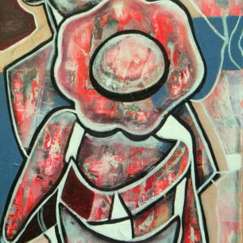 Painting titled "Les amoureux aux ch…" by Sylvie Oliveri, Original Artwork, Acrylic
