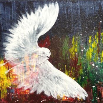 Peinture intitulée "Le fantôme de la pa…" par Clau Redier-Clément, Œuvre d'art originale, Acrylique Monté sur Châssis en bois