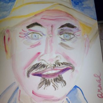 Peinture intitulée "man-with-hat.jpg" par Lm Arnal, Œuvre d'art originale