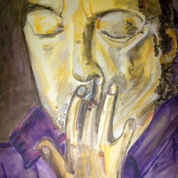 Peinture intitulée "lonely-man.jpg" par Lm Arnal, Œuvre d'art originale