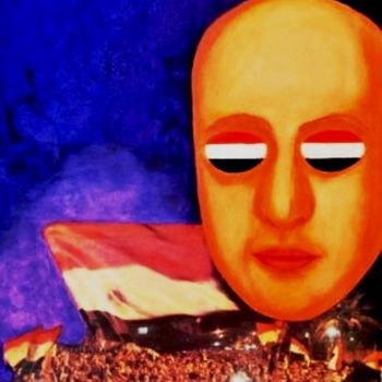 Painting titled "* il a perdu ses ye…" by Sigrun Neumann (Sineu), Original Artwork, Acrylic