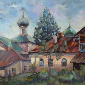 Pittura intitolato "Борисоглебский в ма…" da Nina Silaeva, Opera d'arte originale, Olio
