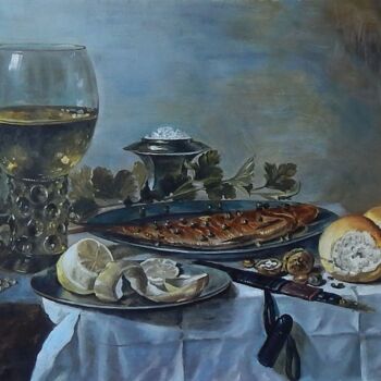 Painting titled "Питер Клас Нидерлан…" by Nina Silaeva, Original Artwork, Oil
