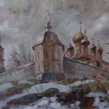 Painting titled "Переславль. У Гориц…" by Nina Silaeva, Original Artwork, Oil